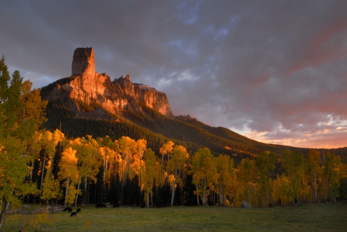 Sunset on Chimney Peak +