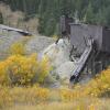 Abandoned ore dump near Caribou