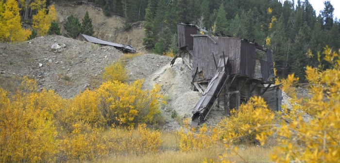 Abandoned ore dump near Caribou