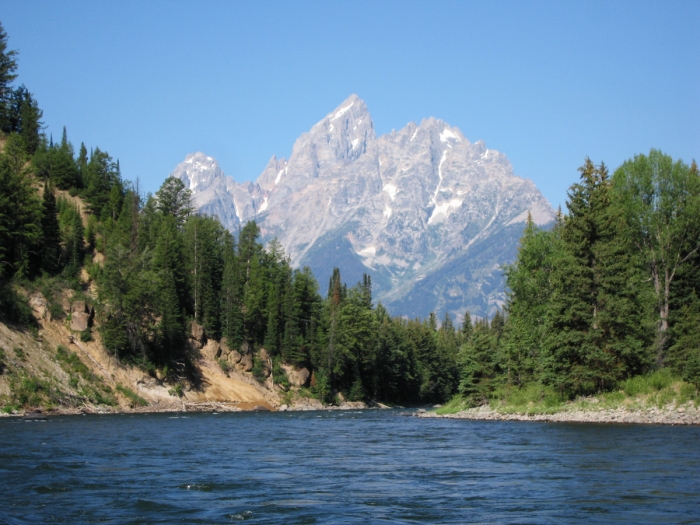 Grand Teton from Our Boat on the Snake