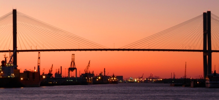 Talmadge Bridge at Sunset