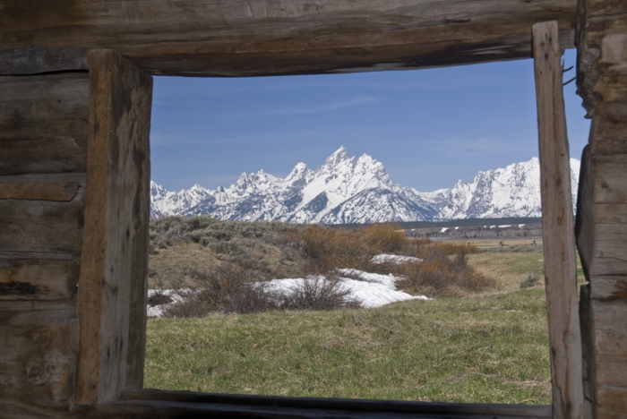 The Tetons from the Cunningham Ranch Cabin