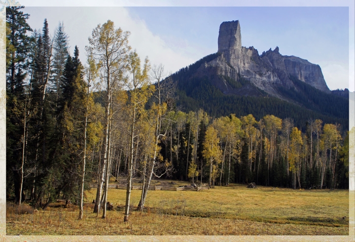 Chimney Rock and Courthouse Mountain with Frame +