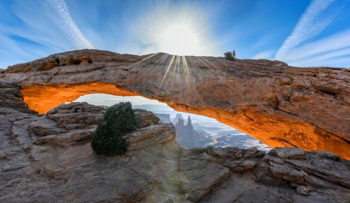 Morning Sunstar at Mesa Arch