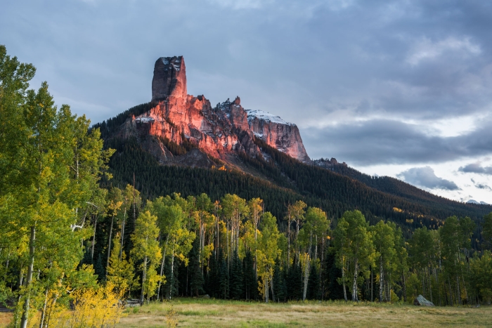 Last Light on Chimney Rock