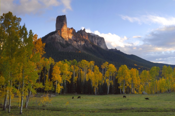 Chimney Rock and Courthouse Mountain +