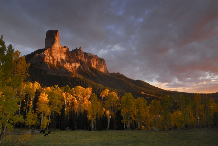 Chimney Rock and Courthouse Mountain +