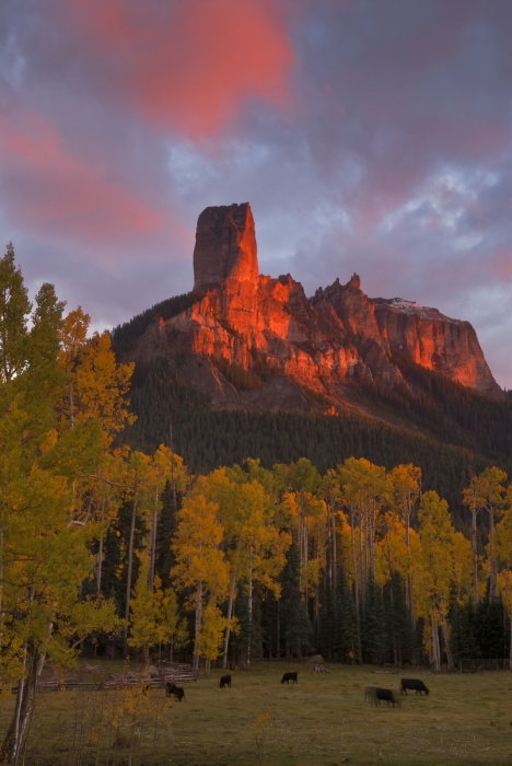 Sunset on Chimney Rock +