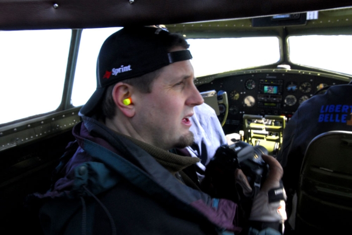 Paul in the cockpit