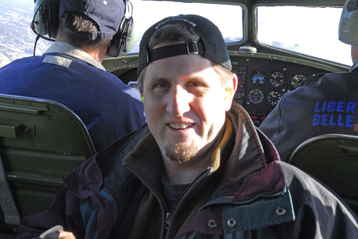 Paul in the Cockpit