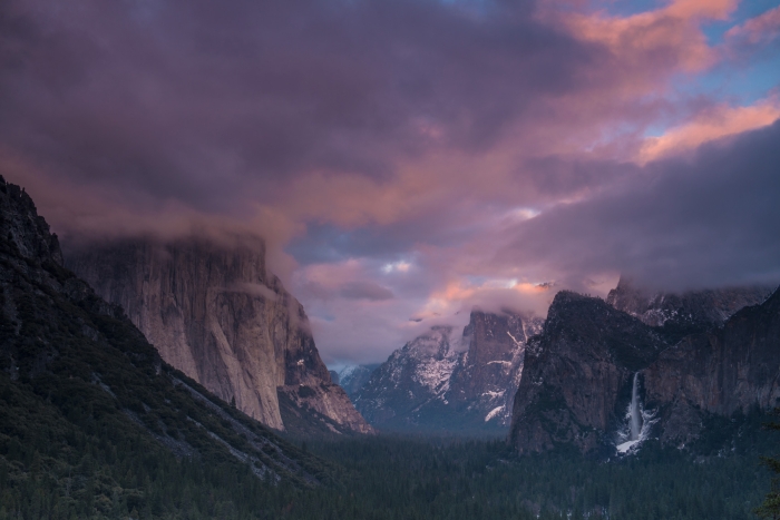 Sunset Over Yosemite Valley +