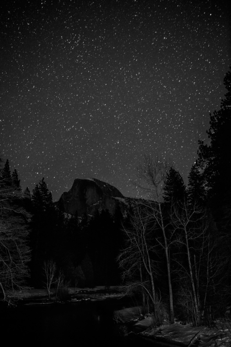 Half Dome Beneath a Starry Sky