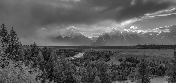 Teton Storm - Black & White Version